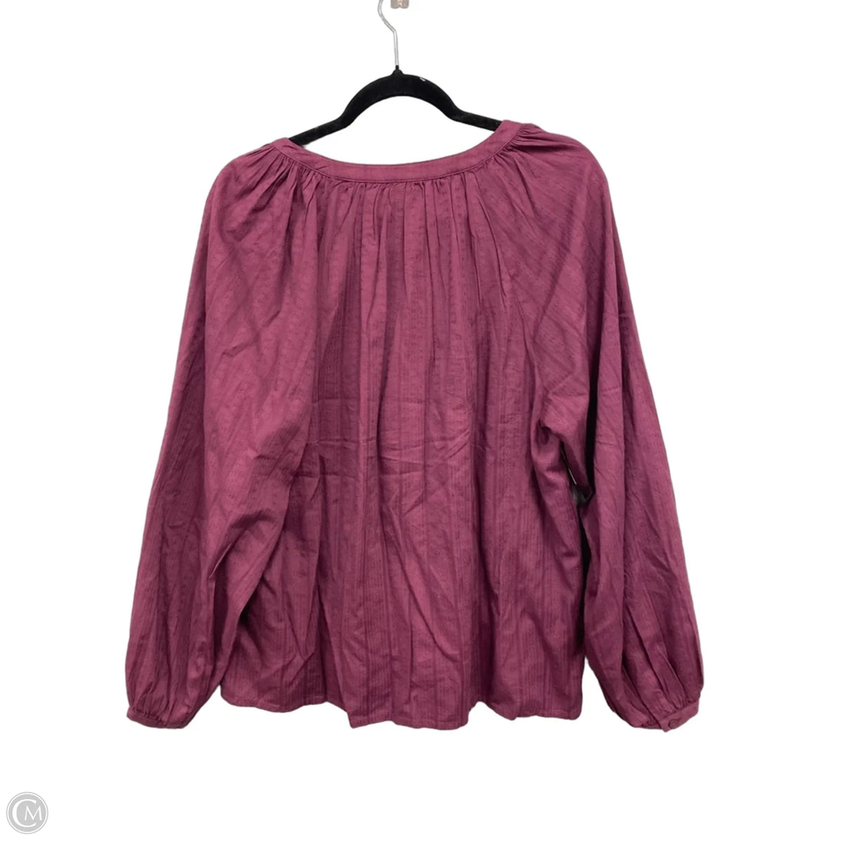 Blouse Long Sleeve By Old Navy In Maroon, Size: L