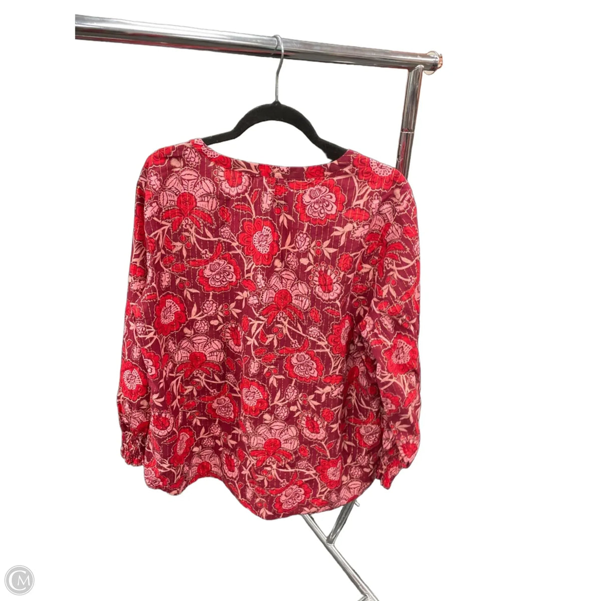 Top Long Sleeve By Talbots In Red, Size: 2x