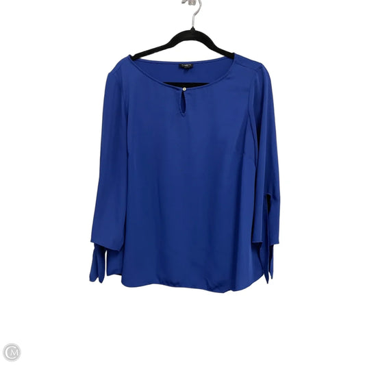 Blouse 3/4 Sleeve By Talbots In Blue, Size: Xl