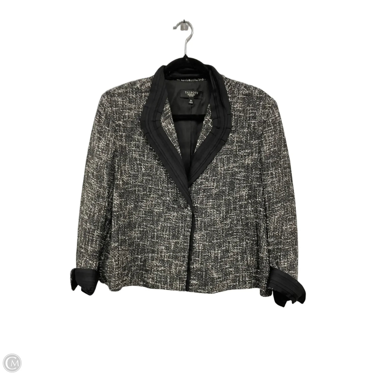 Blazer By Talbots In Black & White, Size: 16