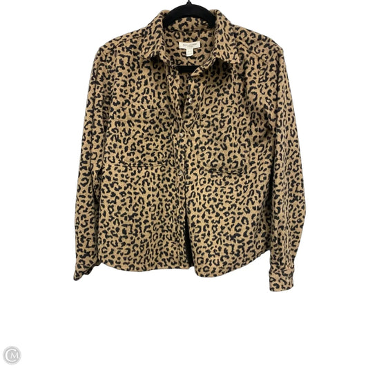 Jacket Fleece By Beachlunchlounge In Black & Brown, Size: S