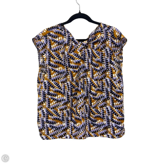Top Short Sleeve By Nine West In Brown & Purple, Size: Xl