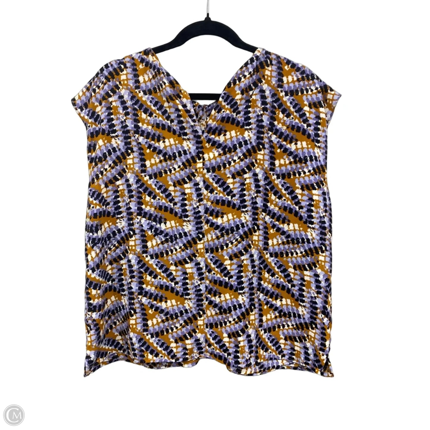 Top Short Sleeve By Nine West In Brown & Purple, Size: Xl