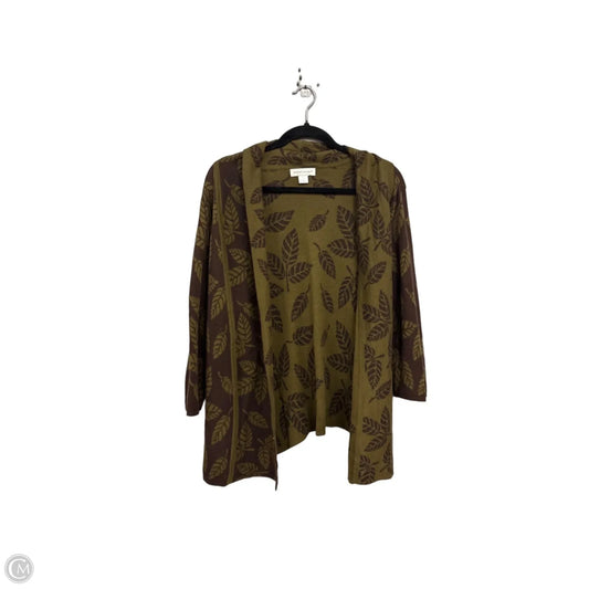 Cardigan By Christopher And Banks In Brown & Green, Size: M