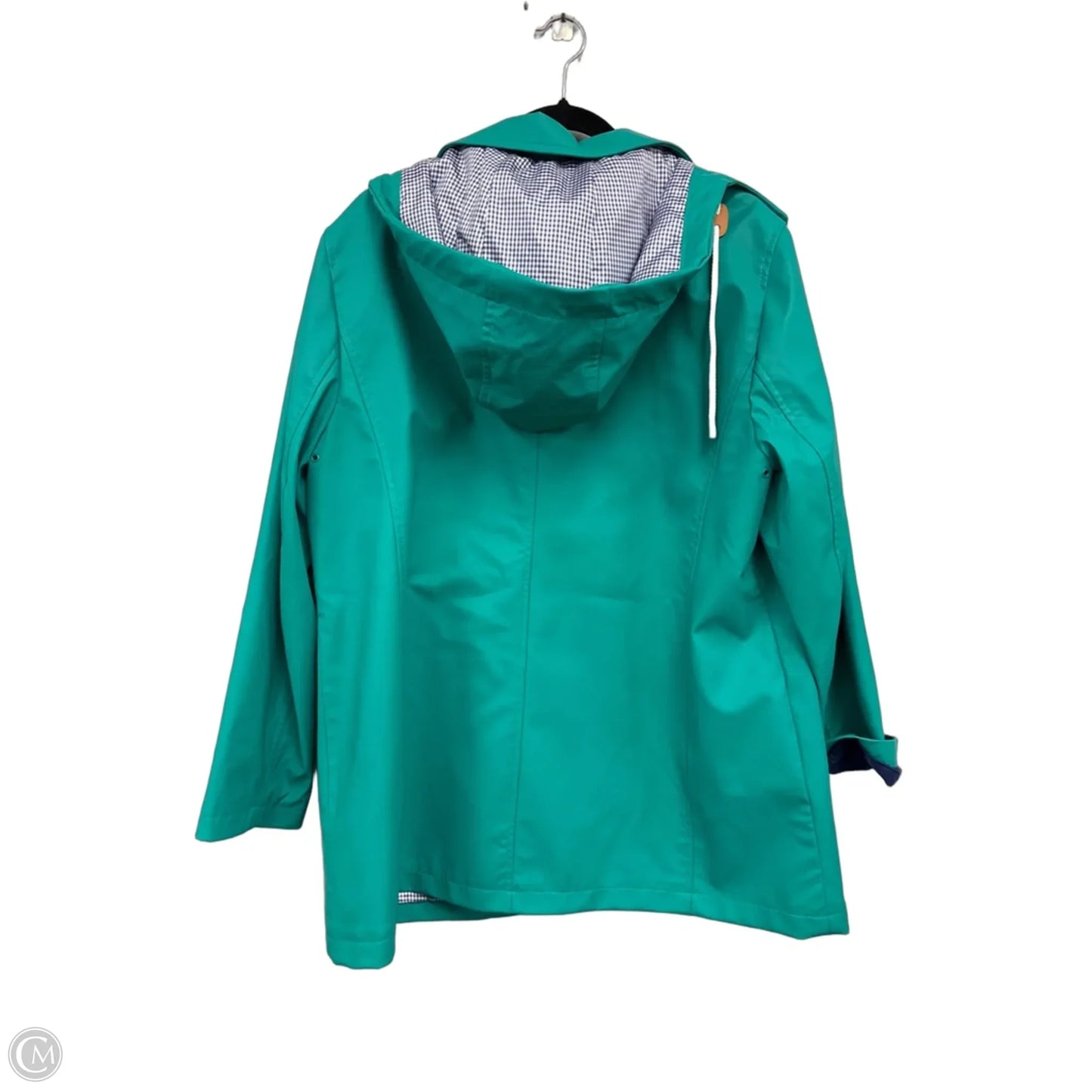 Coat Raincoat By Talbots In Teal, Size: Xl