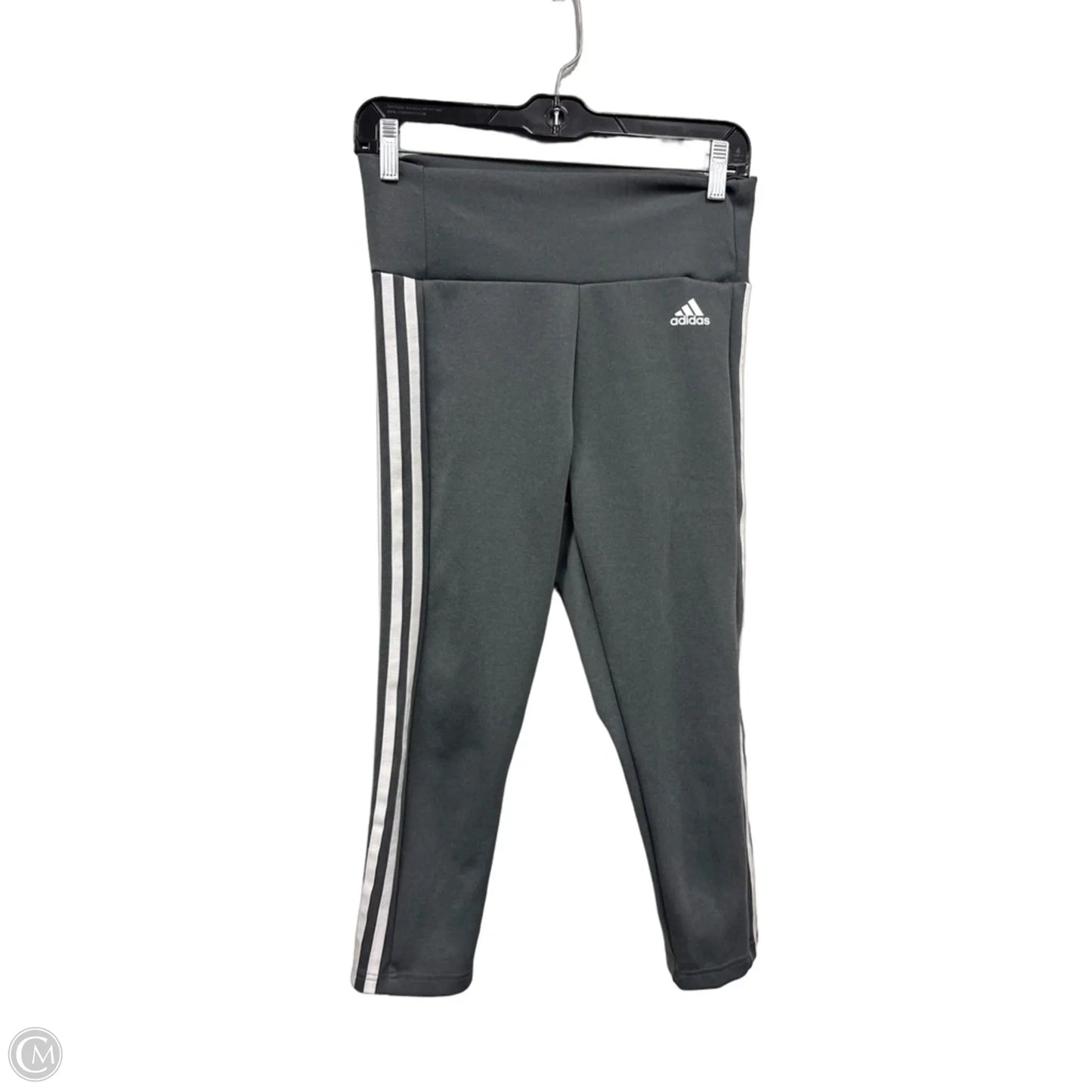 Athletic Leggings Capris By Adidas In Grey, Size: S