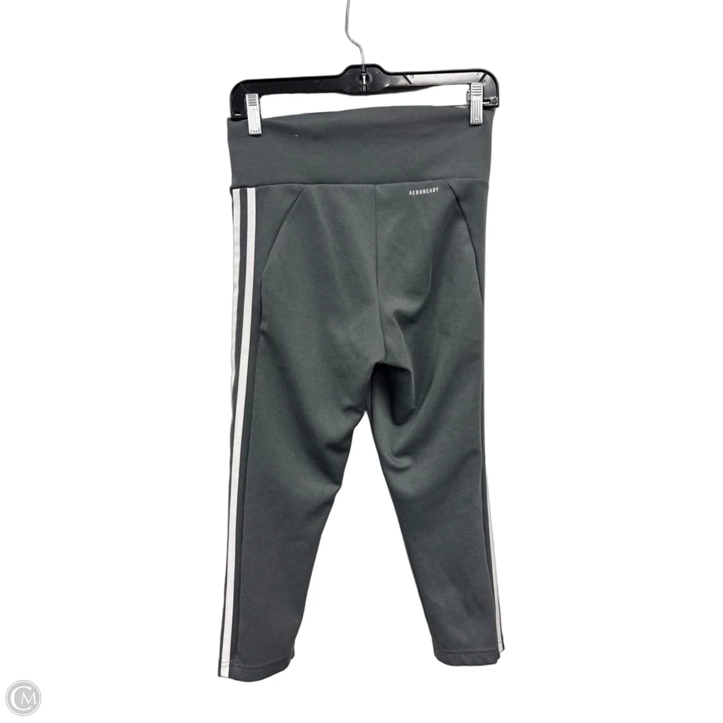 Athletic Leggings Capris By Adidas In Grey, Size: S