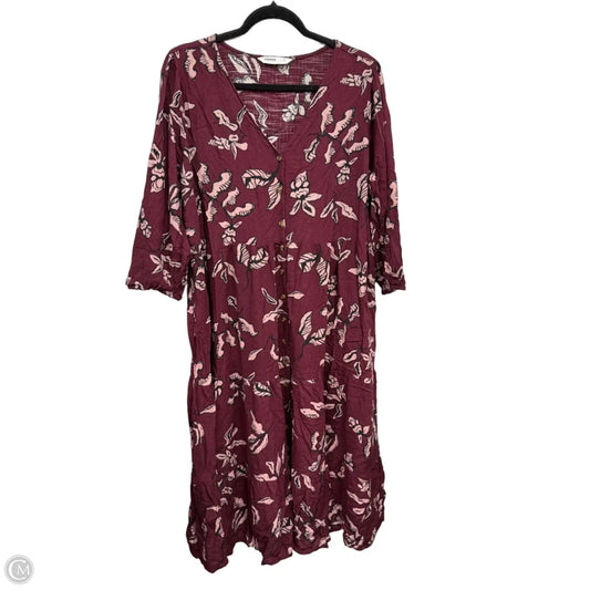 Dress Casual Maxi By Sonoma In Maroon, Size: Xxl