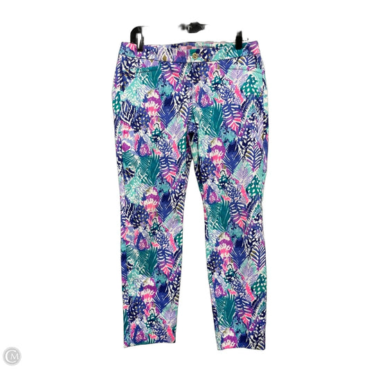Pants Designer By Lilly Pulitzer In Blue & Purple, Size: 10