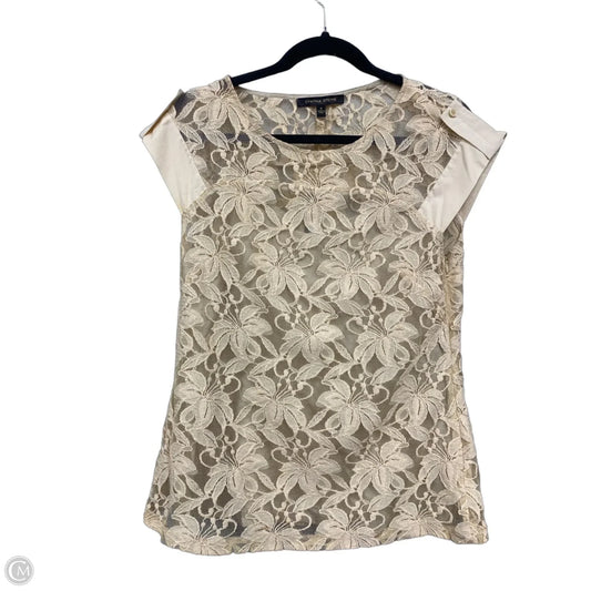 Top Short Sleeve By Cynthia Steffe In Tan, Size: S