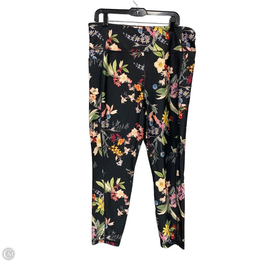 Athletic Leggings Capris By Tahari In Black, Size: 2x