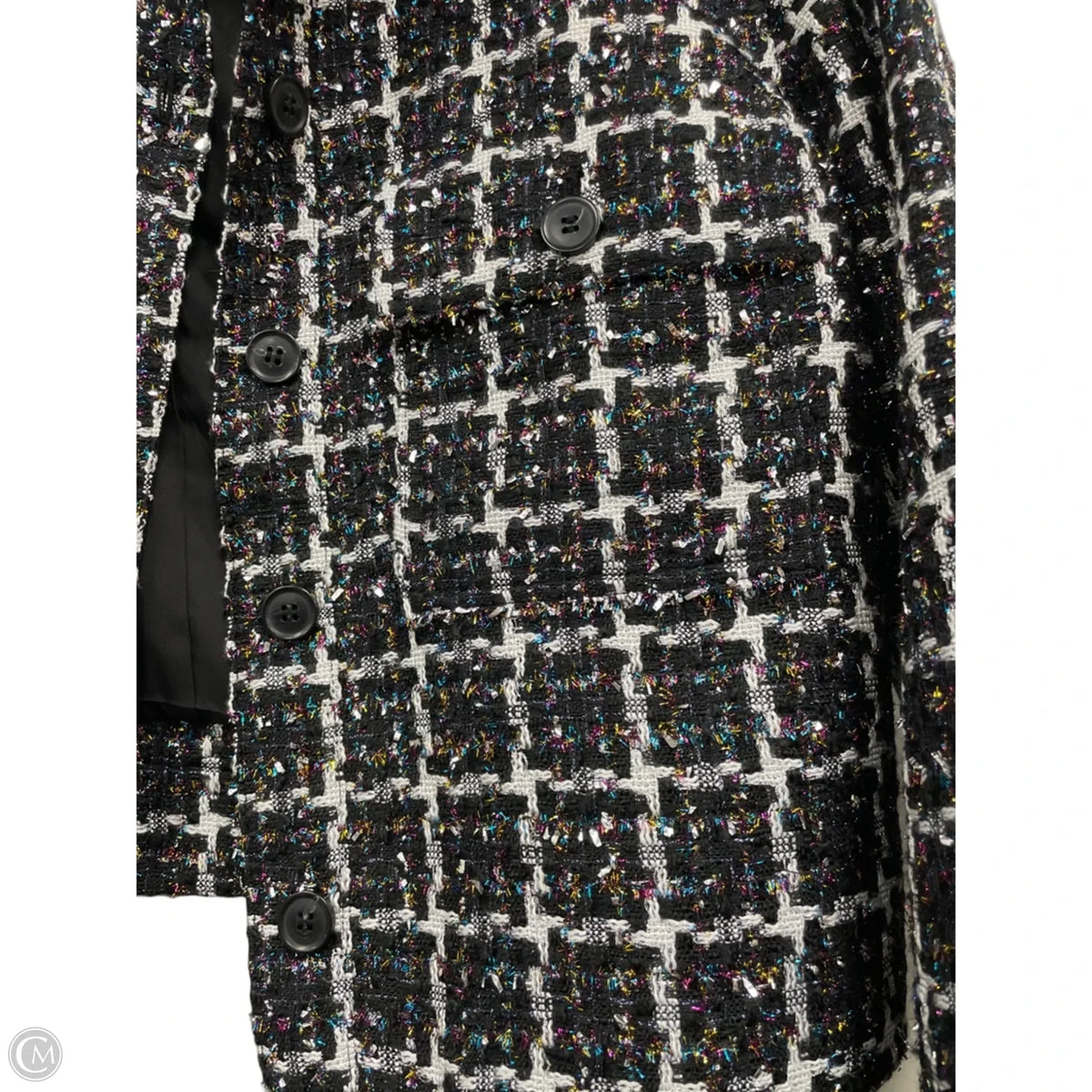 Jacket Other By Loft In Black & White, Size: L