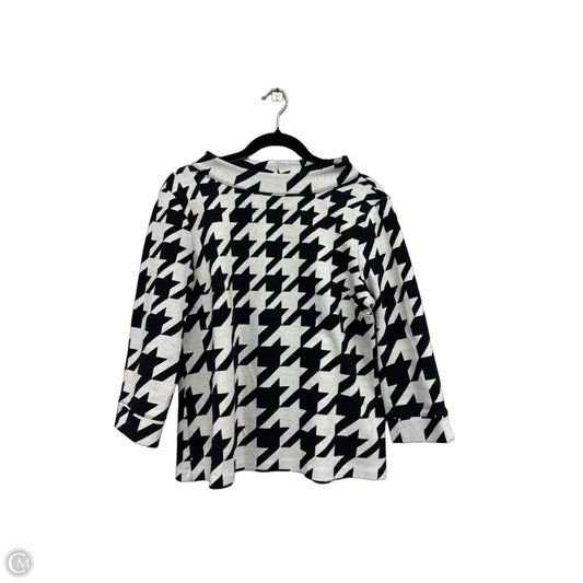 Sweater By Talbots In Black & White, Size: L