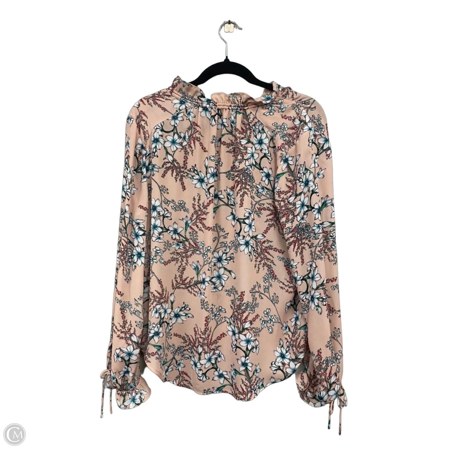 Blouse Long Sleeve By Liz Claiborne In Floral Print, Size: M