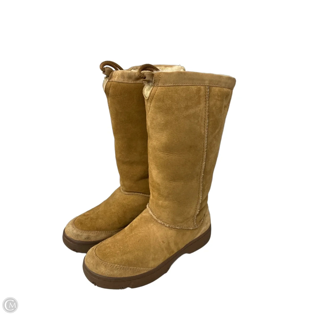 Boots Mid-calf Flats By Ugg In Tan, Size: 9