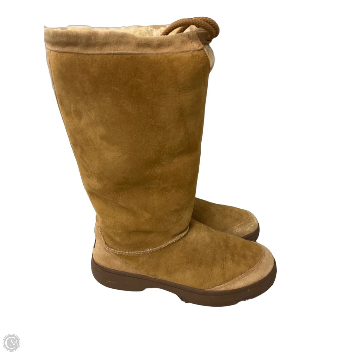 Boots Mid-calf Flats By Ugg In Tan, Size: 9