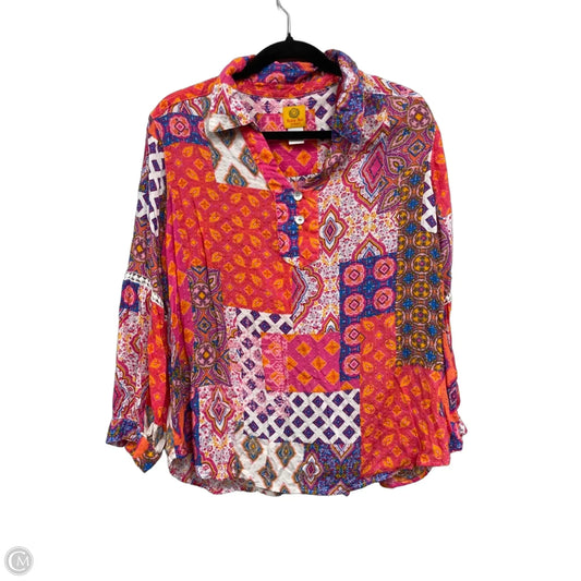 Blouse 3/4 Sleeve By Ruby Rd In Pink & Purple, Size: 1x