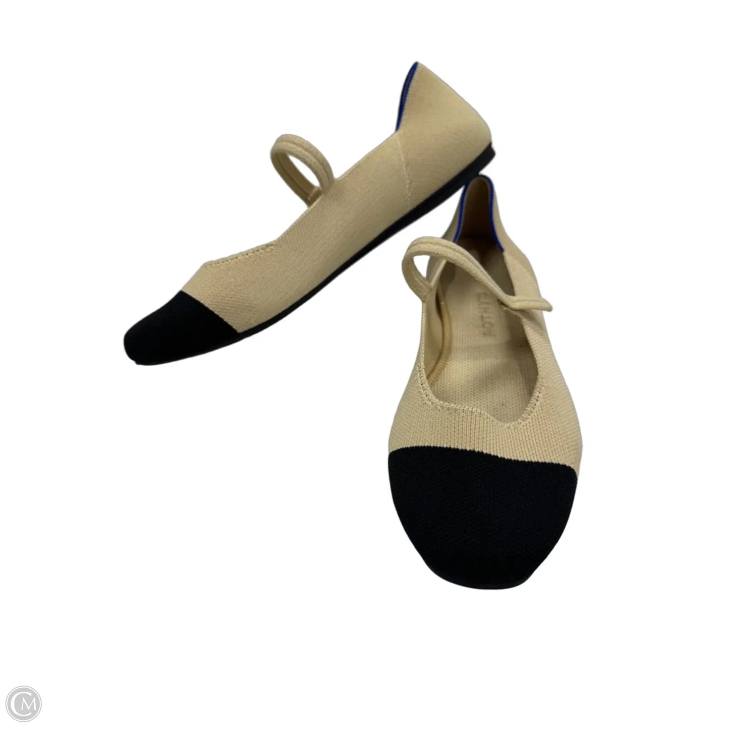 Shoes Flats By Rothys In Black & Cream, Size: 10