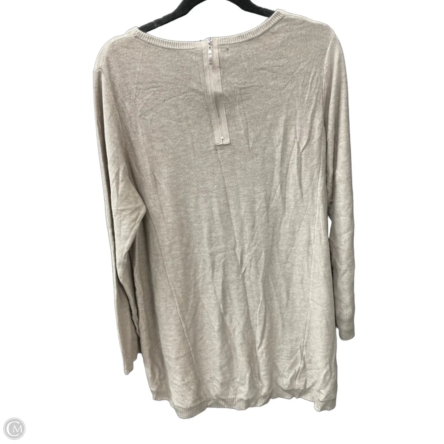 Sweater By Clothes Mentor In Beige, Size: 1x