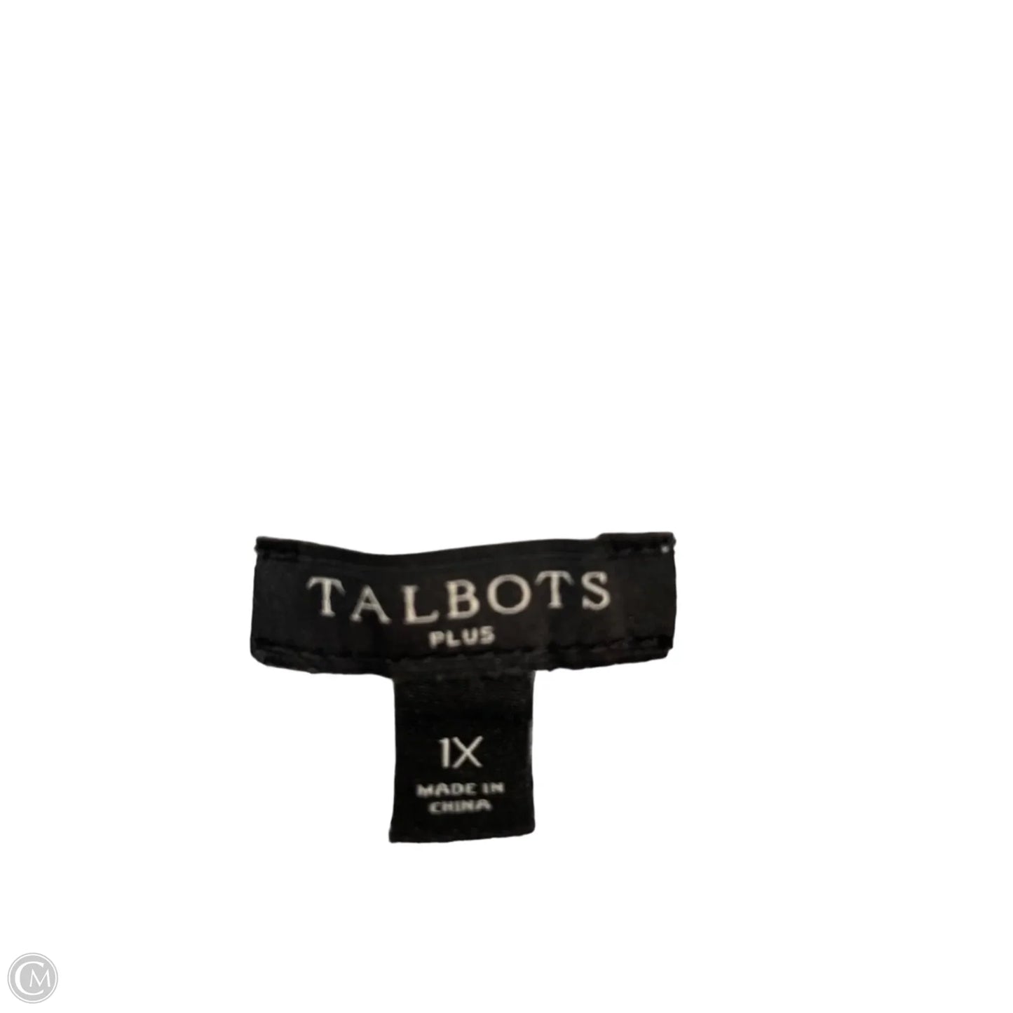 Sweater By Talbots In Blue & White, Size: 1x