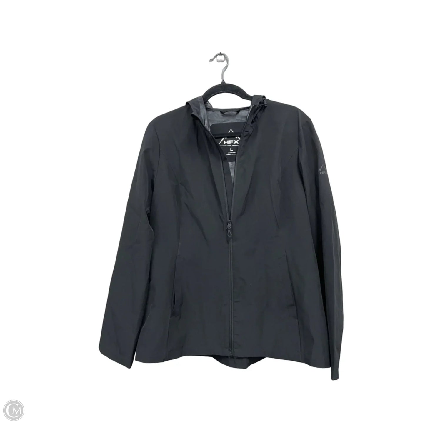 Jacket Windbreaker By Hfx In Black, Size: L