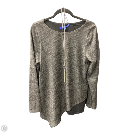 Top Long Sleeve By Apt 9 In Grey, Size: M