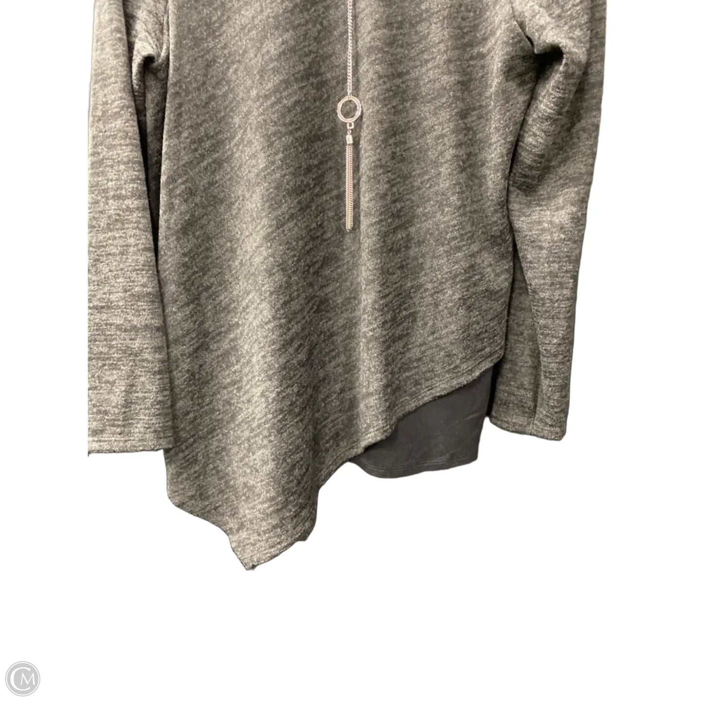Top Long Sleeve By Apt 9 In Grey, Size: M