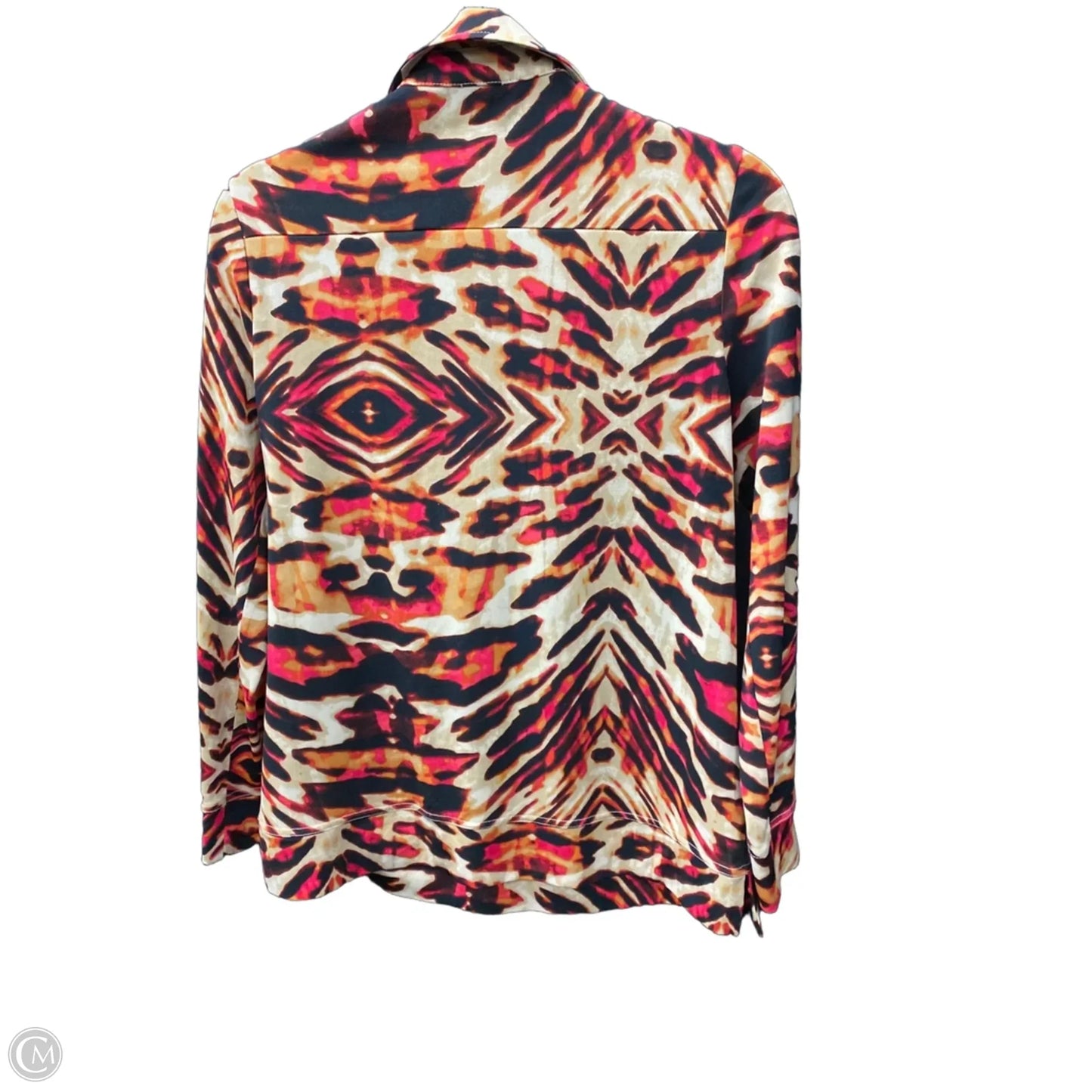Blouse Long Sleeve By Anne Klein In Red & Tan, Size: M