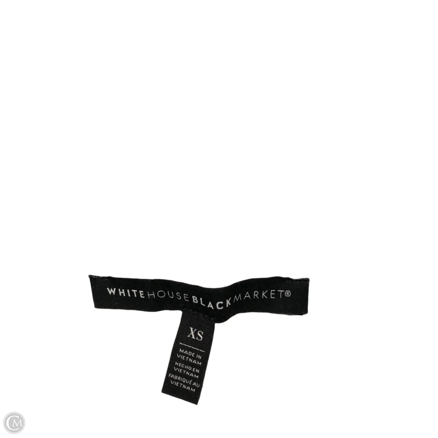 Top 3/4 Sleeve By White House Black Market In Black & White, Size: Xs