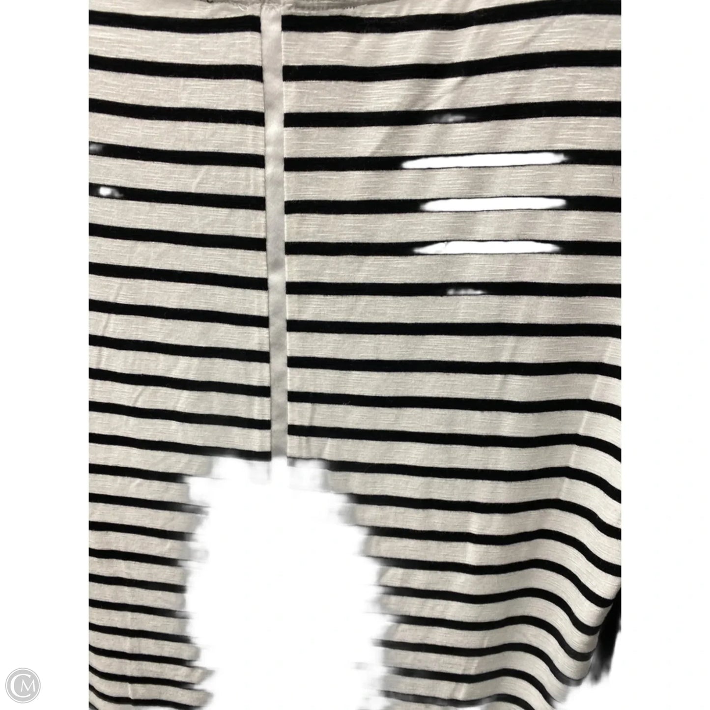 Top 3/4 Sleeve By White House Black Market In Black & White, Size: Xs