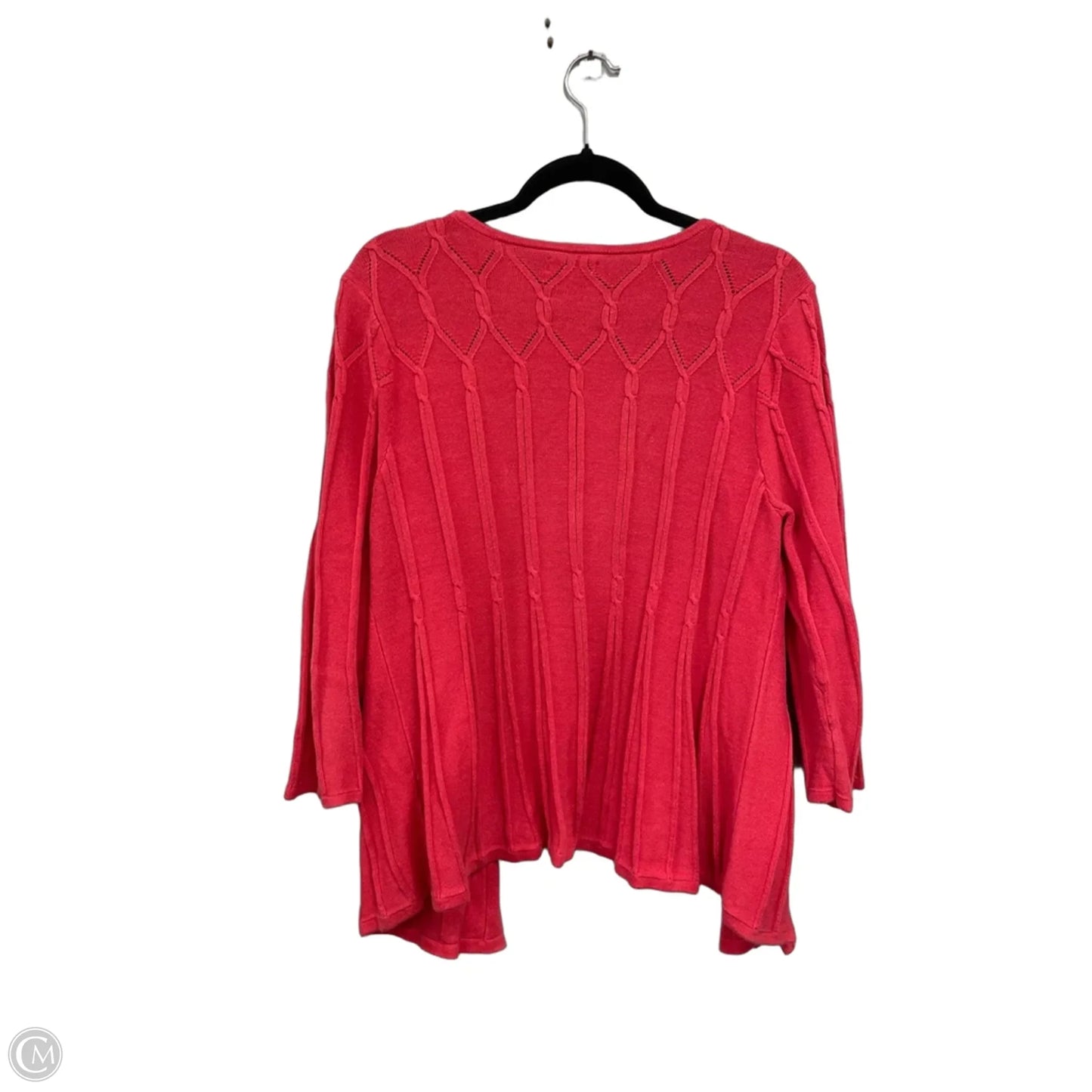 Sweater Cardigan By Croft And Barrow In Red, Size: L