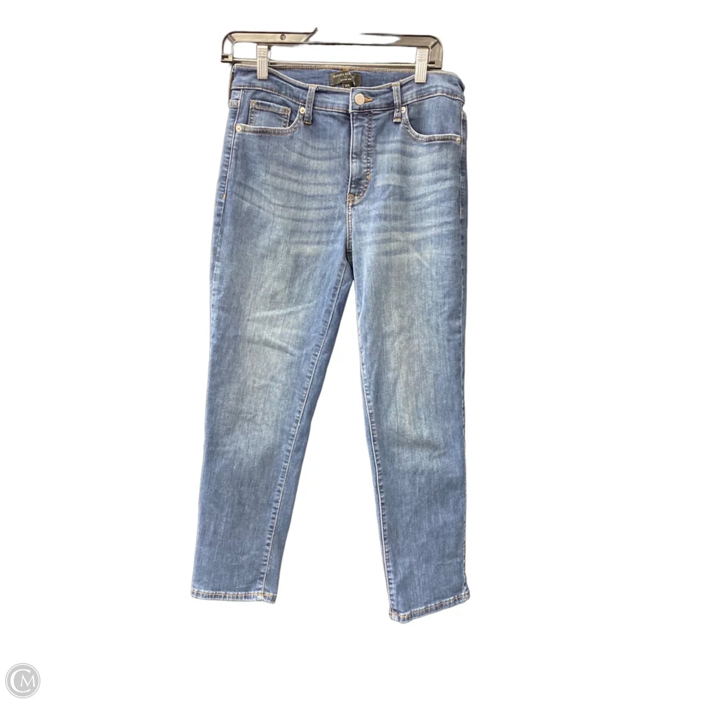 Jeans Skinny By Banana Republic In Blue Denim, Size: 8