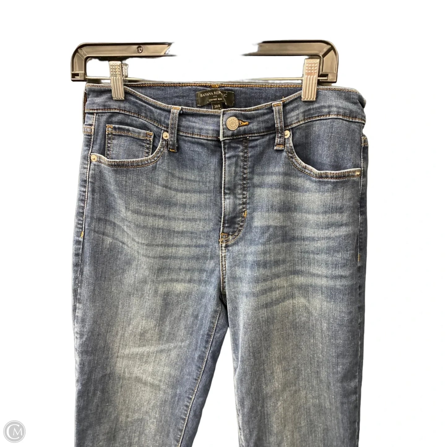 Jeans Skinny By Banana Republic In Blue Denim, Size: 8