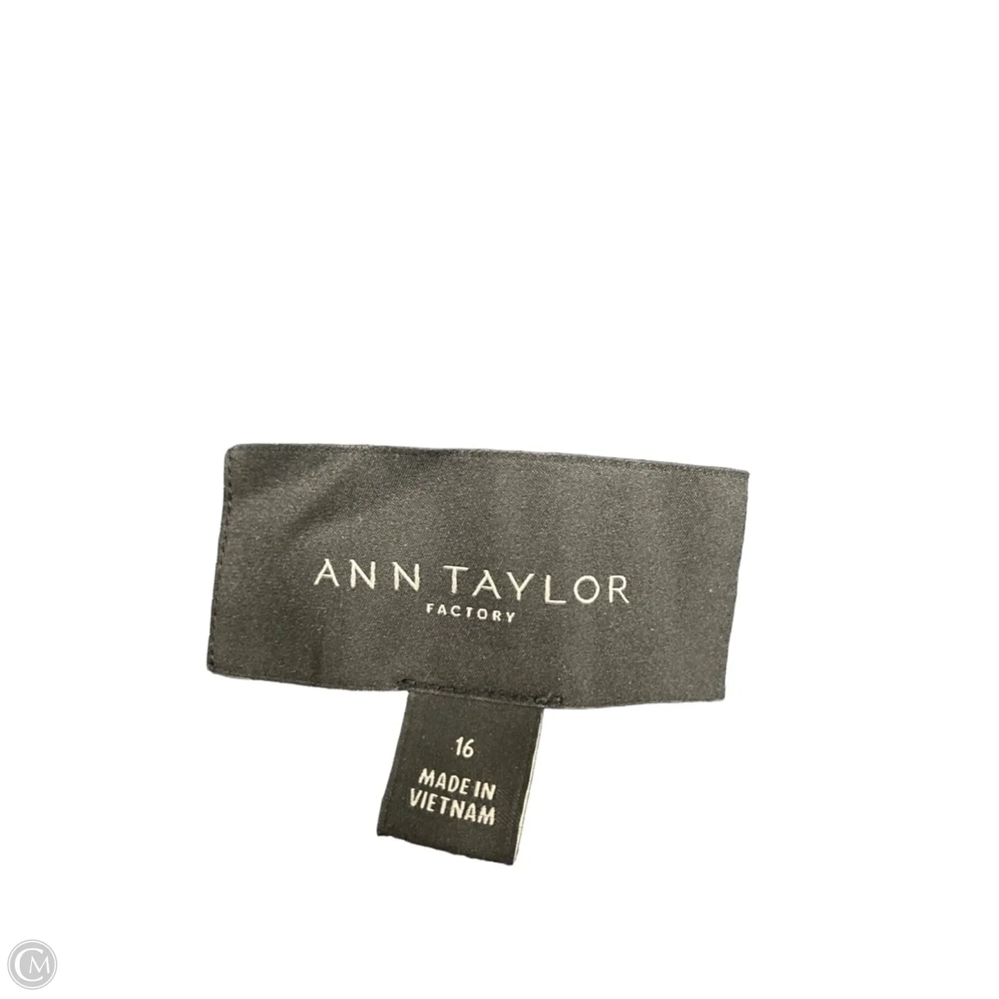 Blazer By Ann Taylor In Black & White, Size: 16