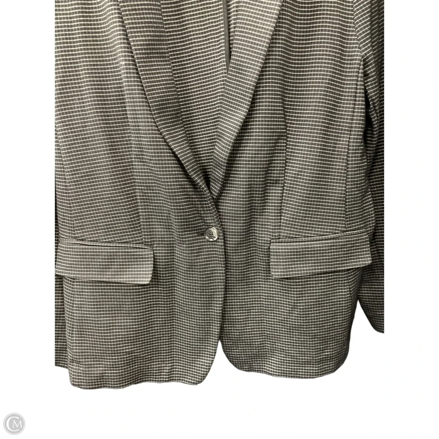 Blazer By Ann Taylor In Black & White, Size: 16