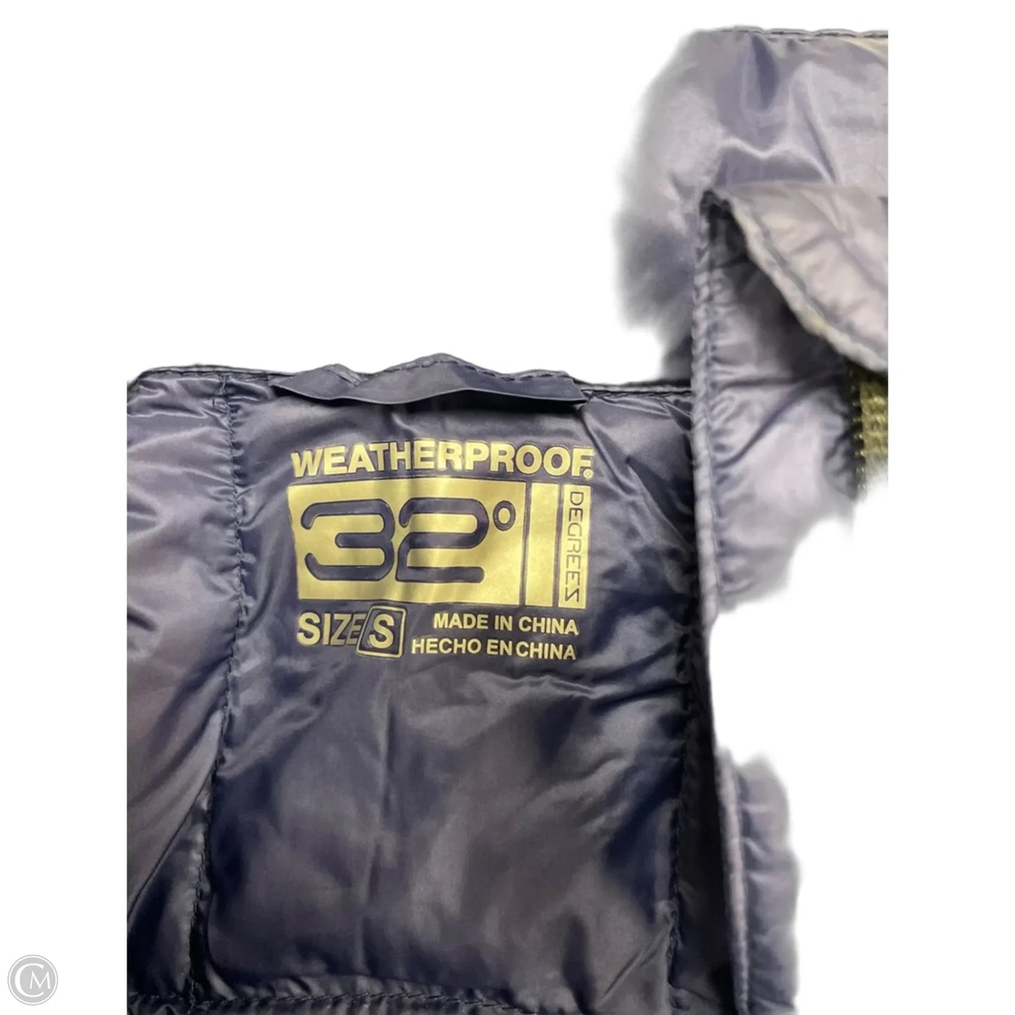 Jacket Puffer & Quilted By 32 Degrees In Black & Blue, Size: S