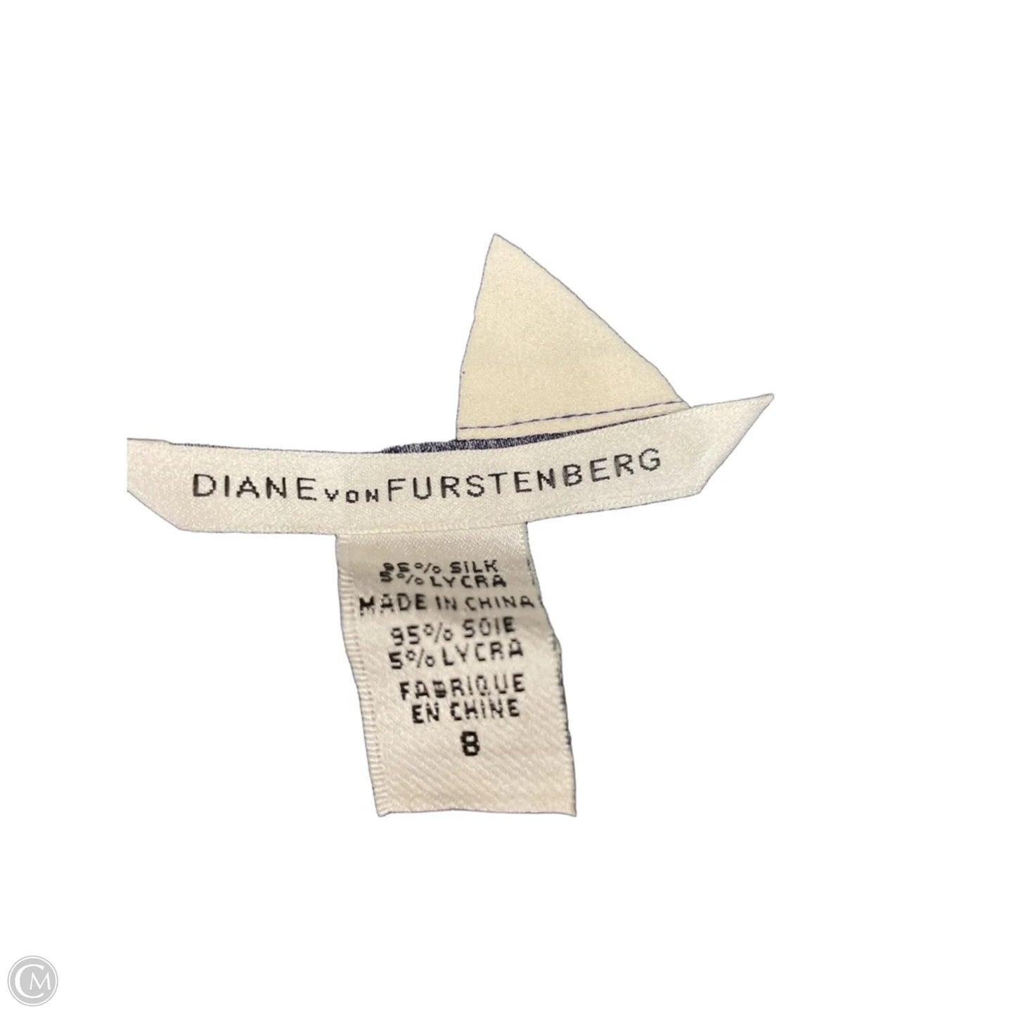 Blouse Designer By Diane Von Furstenberg In Blue & Brown, Size: 8