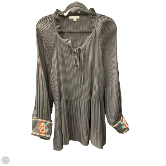 Blouse 3/4 Sleeve By Spense In Black, Size: 2x