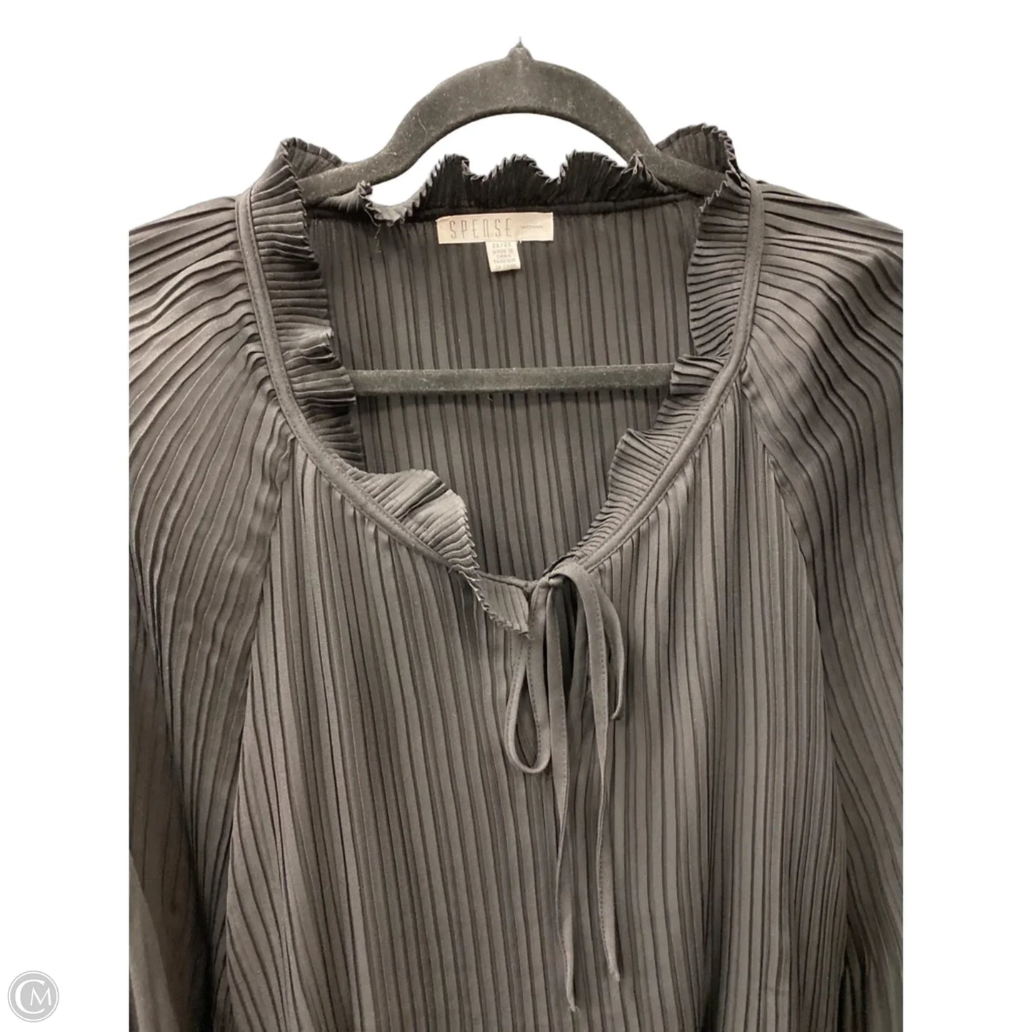 Blouse 3/4 Sleeve By Spense In Black, Size: 2x