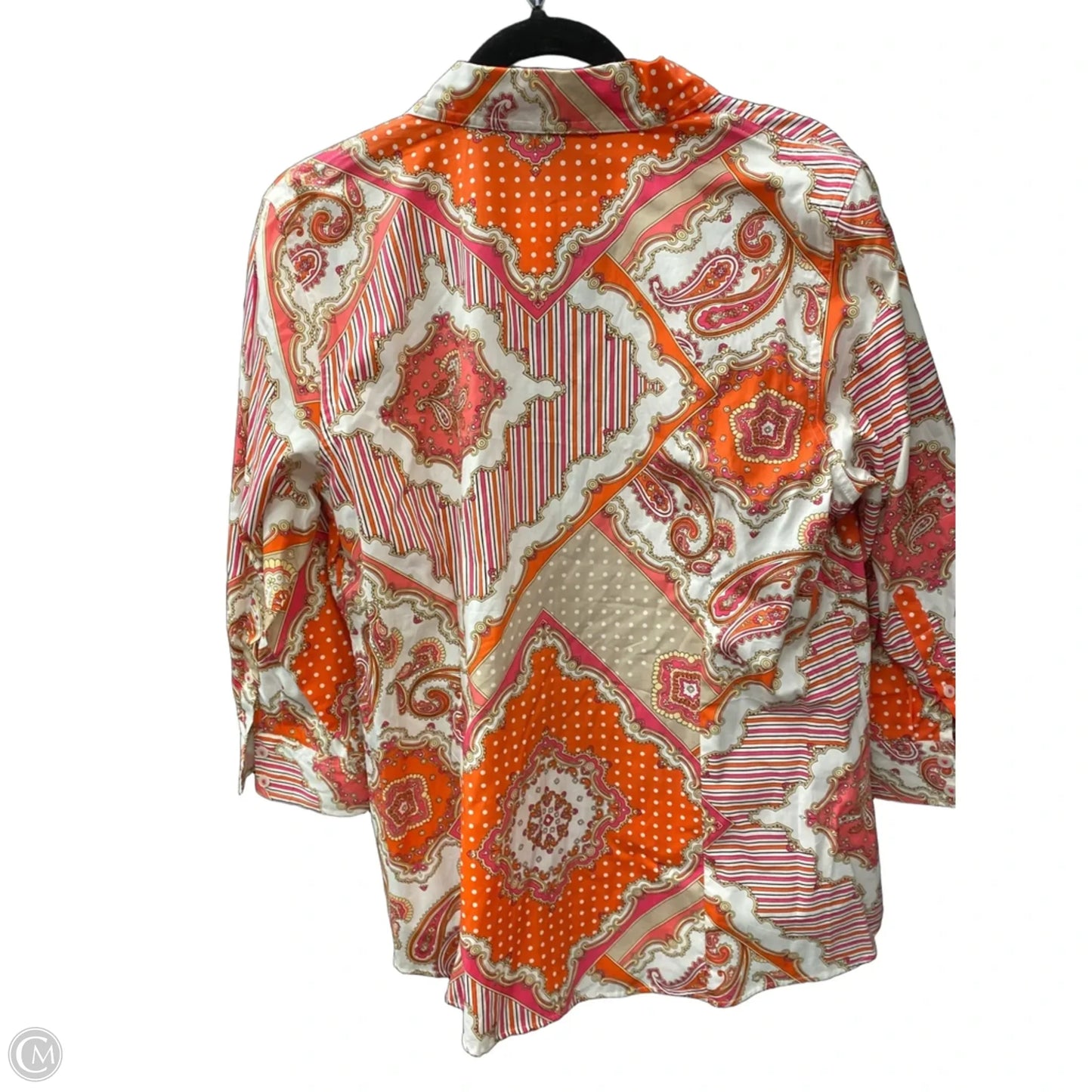 Top Long Sleeve By Van Heusen In Paisley Print, Size: Xl