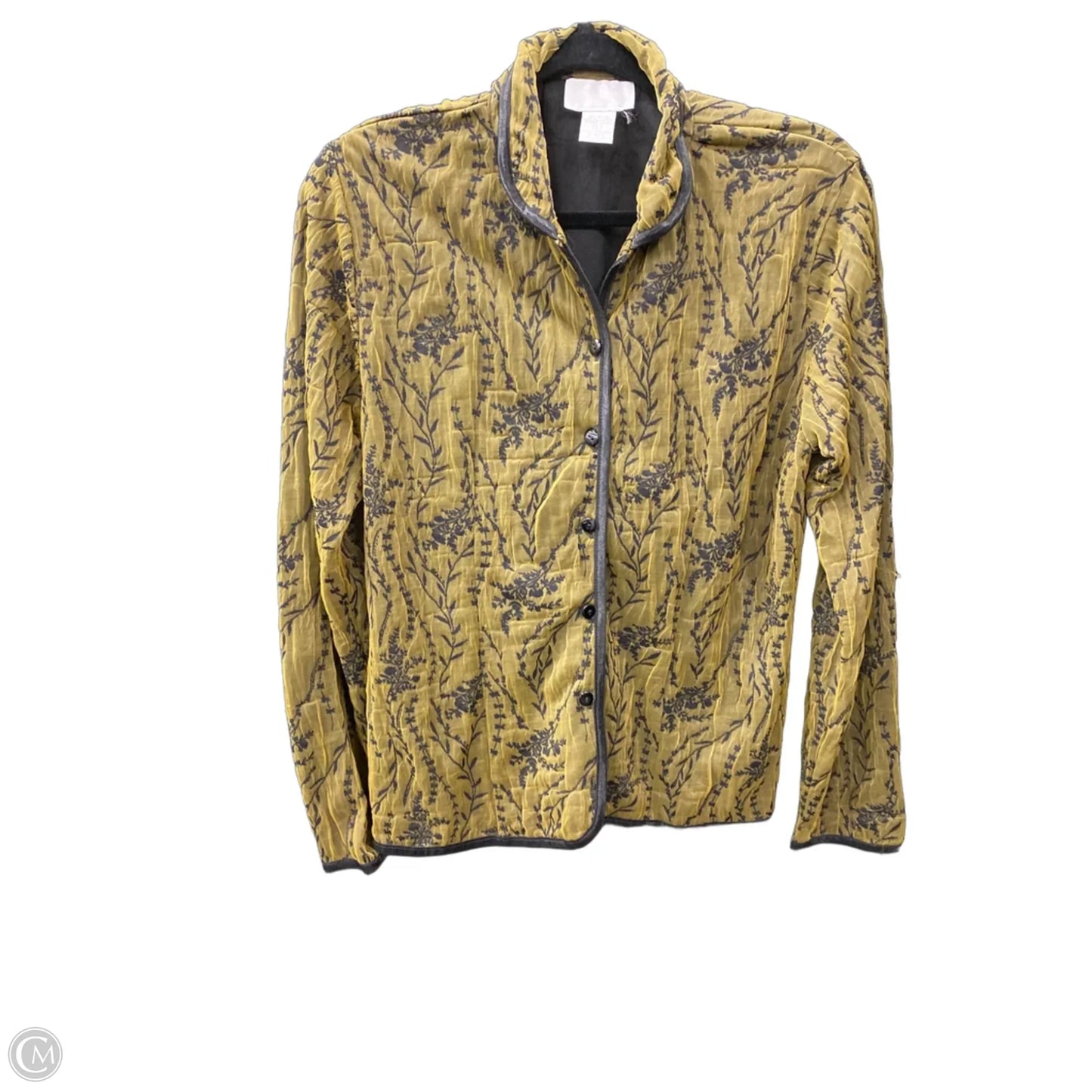 Top Long Sleeve By Clothes Mentor In Black & Green, Size: L