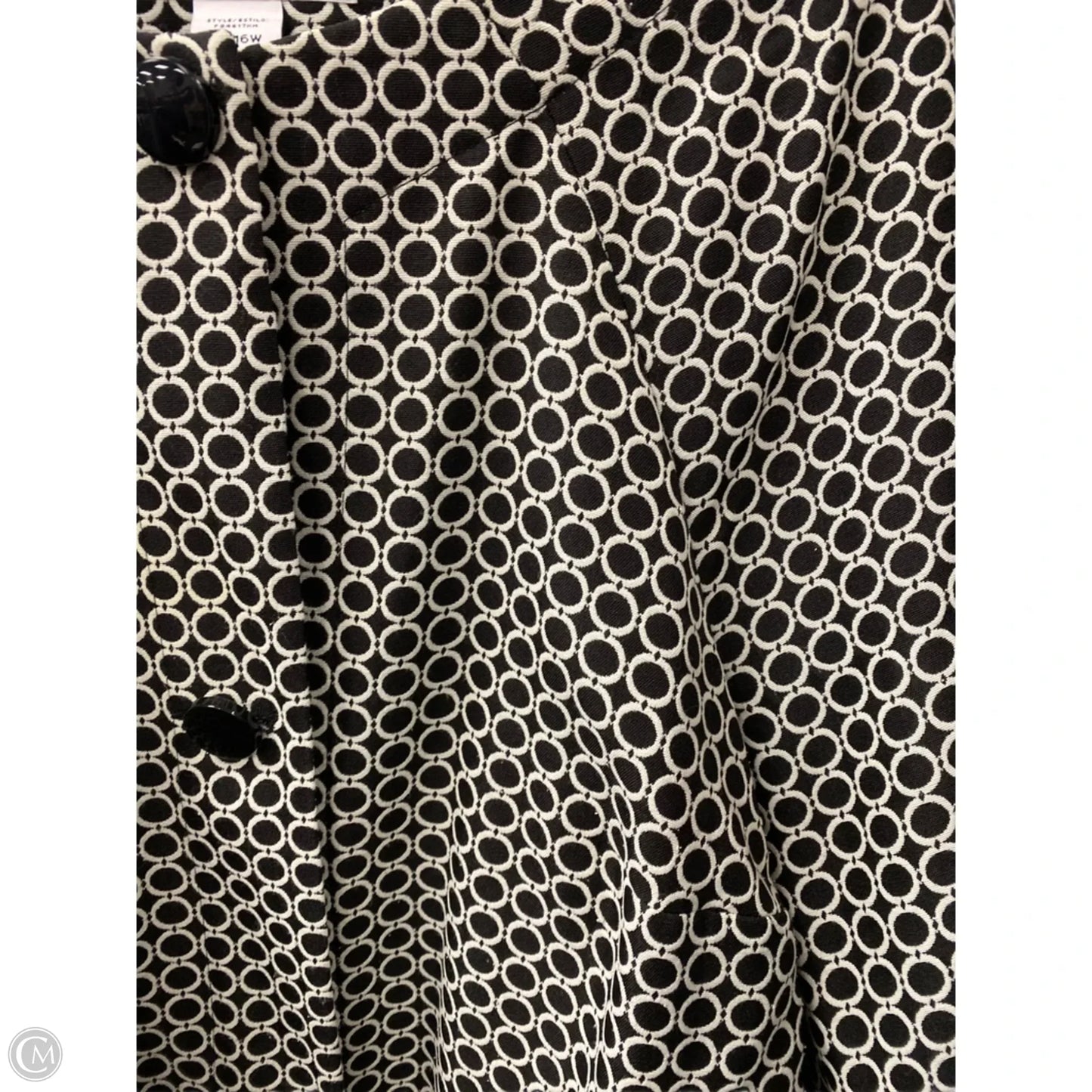Blazer By Sag Harbor In Black & White, Size: 16