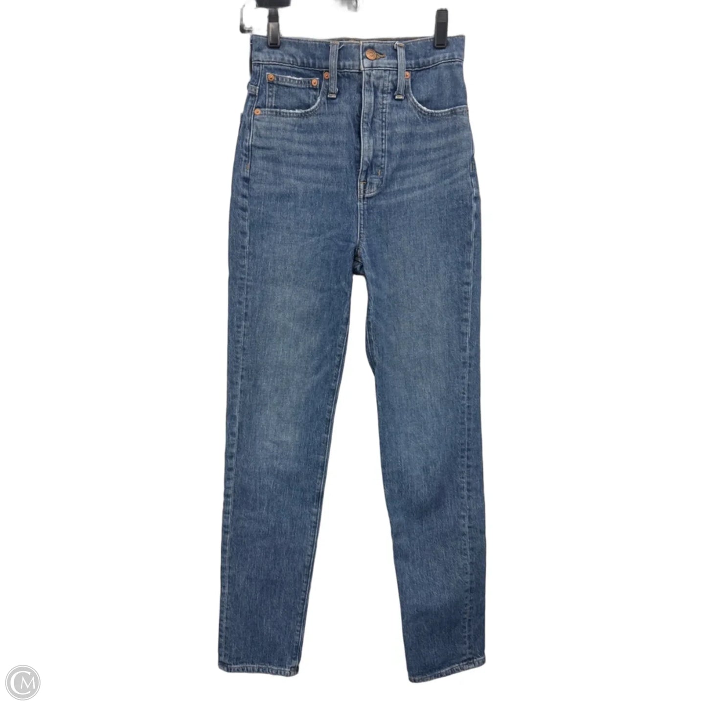 Jeans Straight By Madewell In Blue Denim, Size: 0