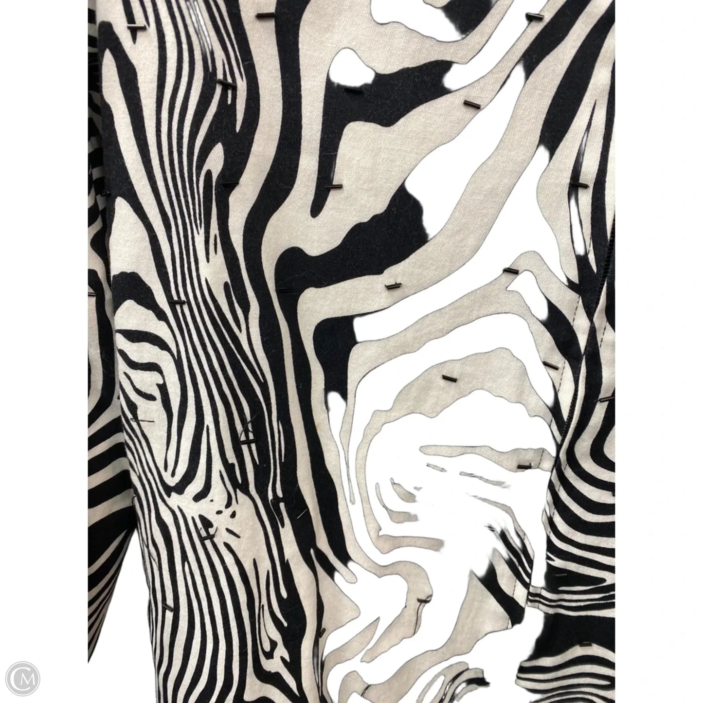 Jacket Denim By Clothes Mentor In Animal Print, Size: 12