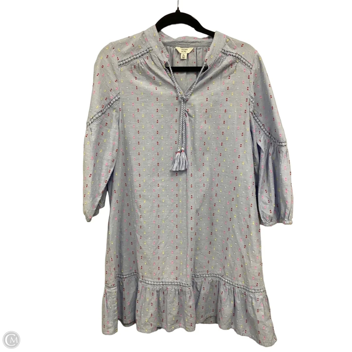 Dress Casual Short By Crown And Ivy In Blue & Pink, Size: Lp