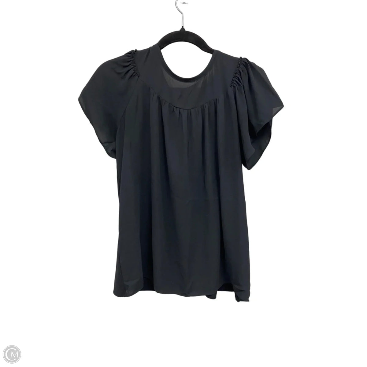 Top Short Sleeve By Loft In Black, Size: Sp