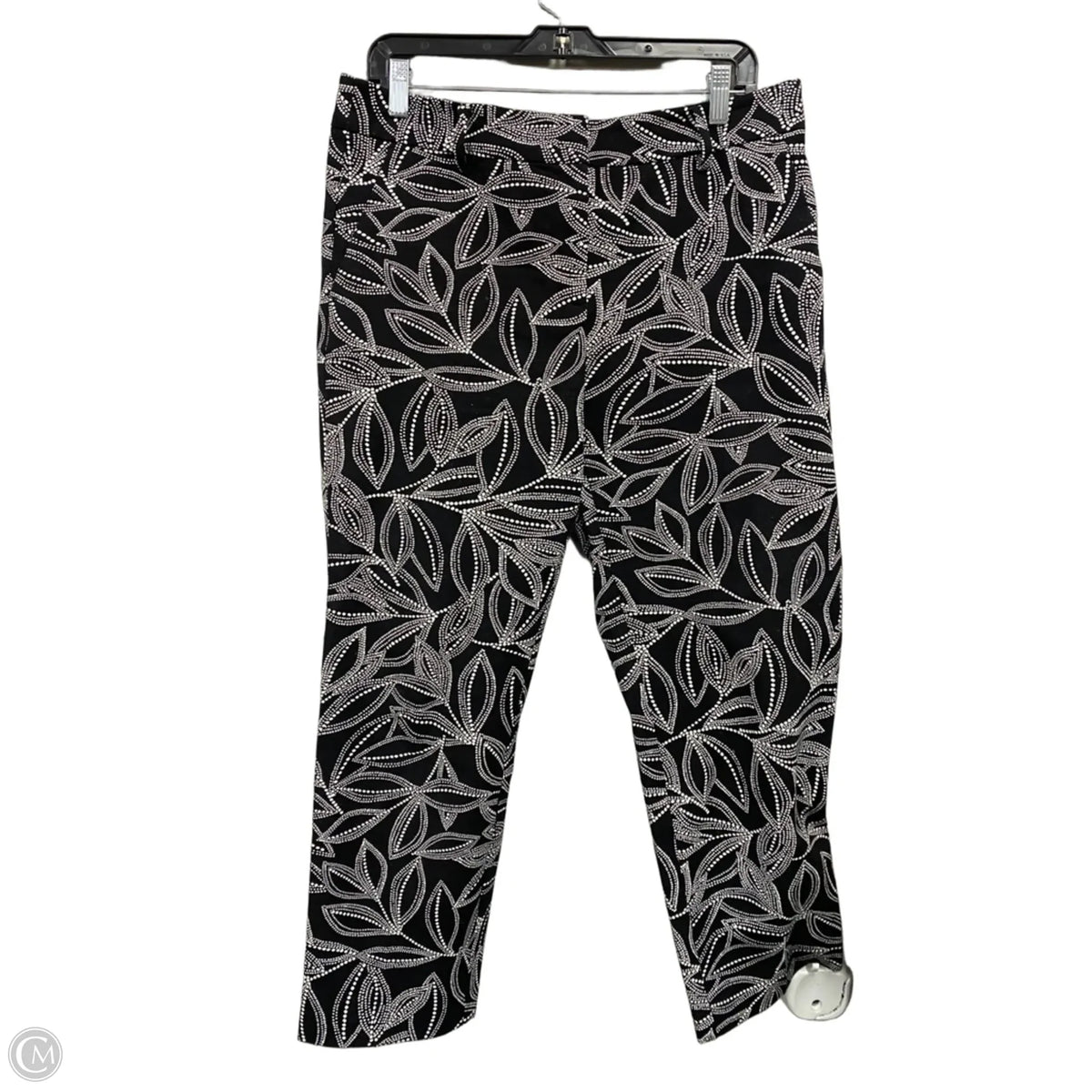 Pants Cropped By Loft In Black & White, Size: 10