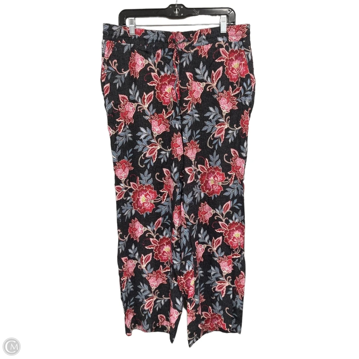 Pants Linen By Loft In Floral Print, Size: L