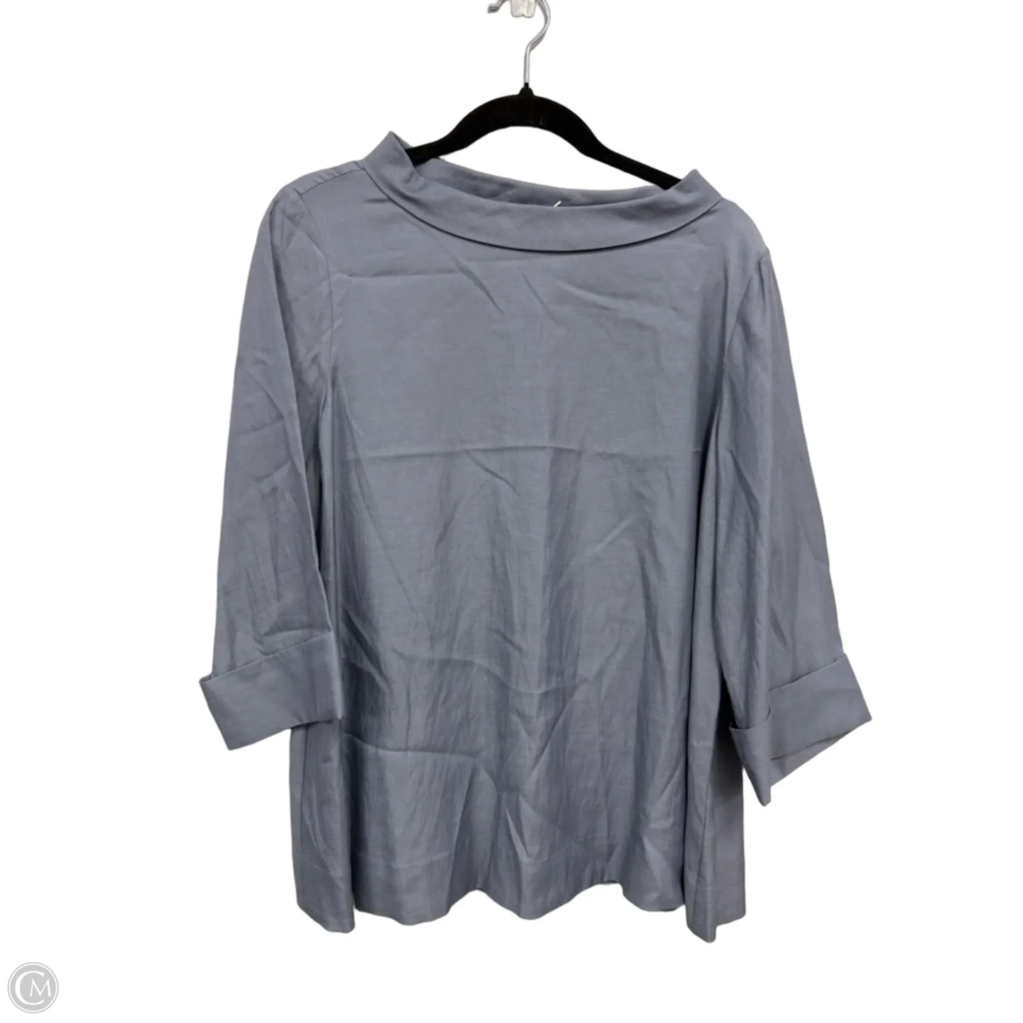 Blouse 3/4 Sleeve By Cos In Blue, Size: 12