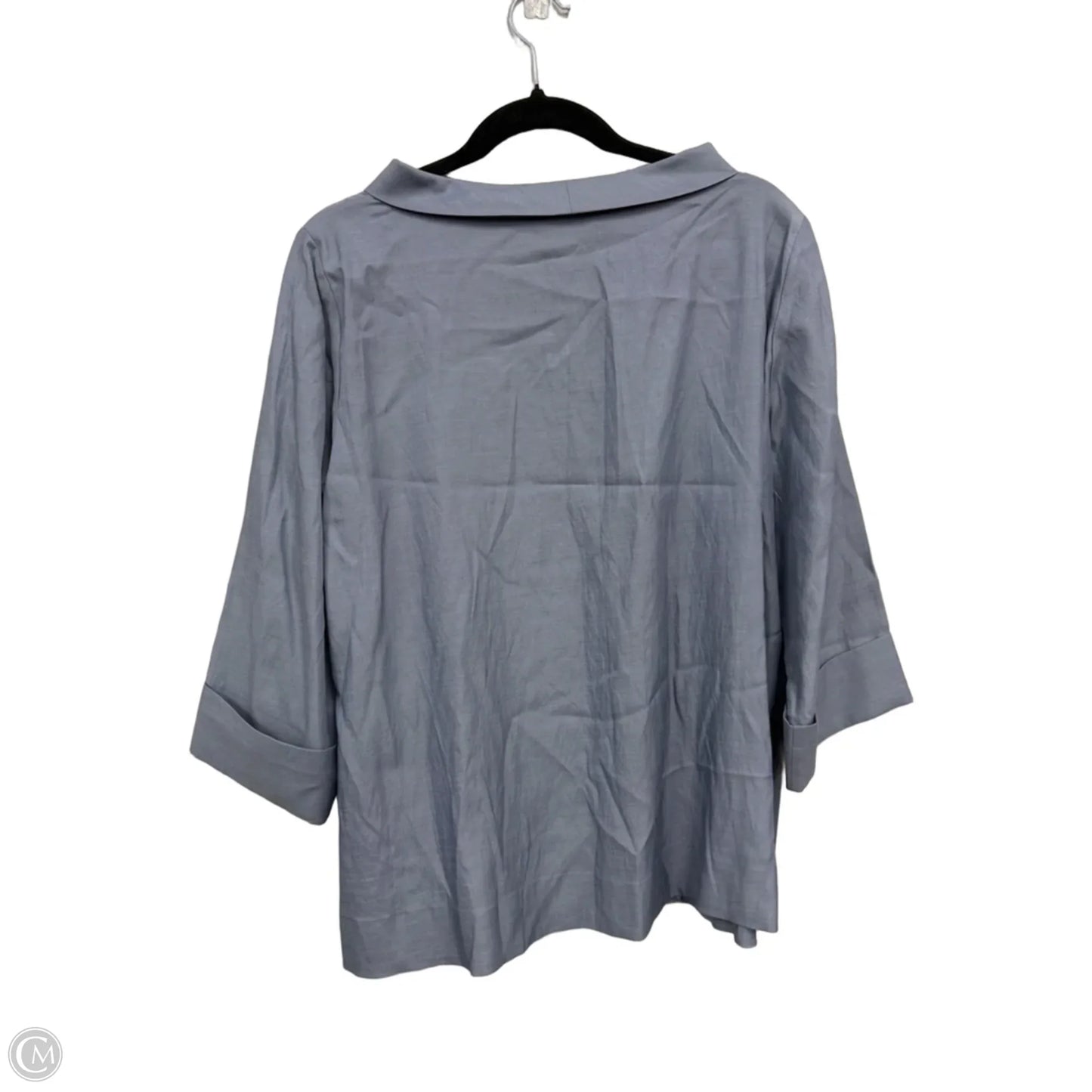 Blouse 3/4 Sleeve By Cos In Blue, Size: 12